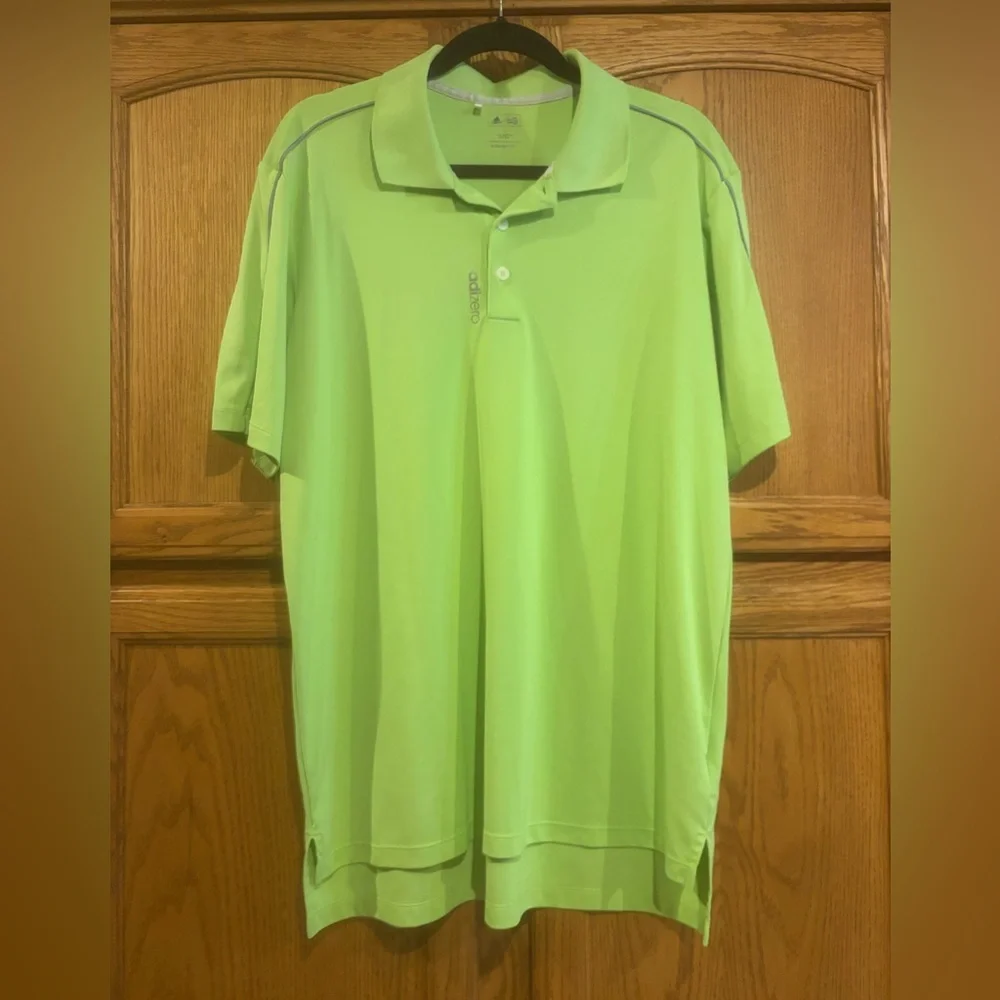Adidas Golf Polo Men’s Size Large Lime Neon Chartreuse Green